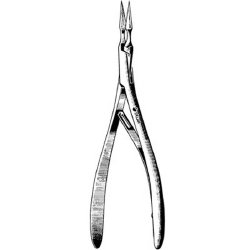 Splinter Forceps Sklar® Virtus 6 Inch Length OR / Surgical Grade German Stainless Steel NonSterile NonLocking Plier Handle Straight Sharp Serrated Tips with Grrove EACH MK-43604