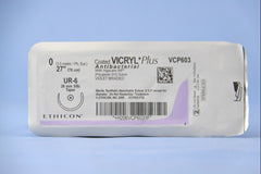 Absorbable Antibacterial Suture with Needle Coated Vicryl™ Plus Polyglactin 910 UR-6 5/8 Circle Taper Point Needle Size 0 Braided (36/BX) MK-458102