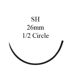 Absorbable Antibacterial Suture with Needle Coated Vicryl™ Plus Polyglactin 910 SH 1/2 Circle Taper Point Needle Size 3-0 Braided (36/BX) MK-458135