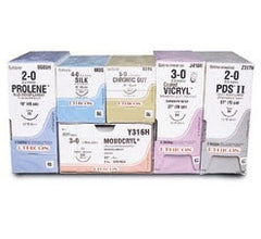 Absorbable Antibacterial Suture with Needle Coated Vicryl™ Plus Polyglactin 910 SH 1/2 Circle Taper Point Needle Size 3-0 Braided  (12/BX) MK-458140