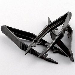 Utility Forceps Sklar® 4 Inch Length Floor / Office Grade Plastic Sterile NonLocking Thumb Handle Straight Narrow Serrated Tips BOX OF 100 MK-376228