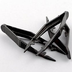 Utility Forceps Sklar® 4 Inch Length Floor / Office Grade Plastic Sterile NonLocking Thumb Handle Straight Narrow Serrated Tips CASE OF 100 MK-458550