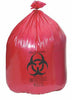 Biohazard Waste Bag Medline Biohazard Symbol / Infectious Waste 10 gal. Red 24 X 24 Inch  MK-459561