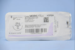 Absorbable Antibacterial Suture with Needle Coated Vicryl™ Plus Polyglactin 910 CT-2 1/2 Circle Taper Point Needle Size 0 Braided (36/BX) MK-463137