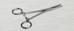 Hemostatic Forceps Medline® Kelly 5-1/2 Inch Length Floor / Office Grade Stainless Steel Sterile Locking Finger Ring Handle Straight Serrated Tips CASE OF 50 MK-467846
