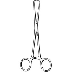 Uterine Tenaculum Forceps Sklar® Barrett 7 Inch Length OR / Surgical Grade German Stainless Steel NonSterile Locking Finger Ring Handle Straight 1 X 1 Prongs EACH MK-46938