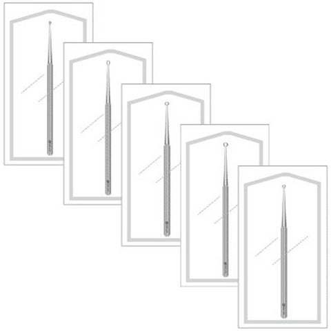 Ear Curette Set Sklar® 5-3/4 Inch Length Solid Round Handle Assorted Tip Sizes Box of 1 MK-474912