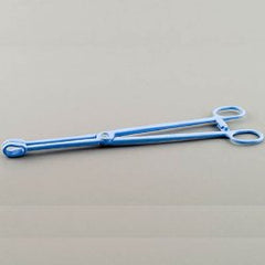 Sponge Forceps Econo Sterile™ 9-1/2 Inch Length Floor / Office Grade Plastic Sterile Locking Finger Ring Handle Straight Serrated Ring Tips CASE OF 100 MK-475832