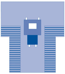 Surgical Drape Proxima™ Chest T-Drape 102 W X 78 W X 121 L Inch Sterile FENSTD 15"X10" (12/CS) MK-476201