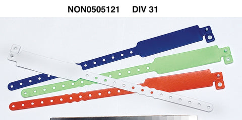 Identification Wristband Write On Band Permanent Snap Without Legend  SNAP VNYL ADLT/PED WHT 9 3/4" (250/BX) MK-478089