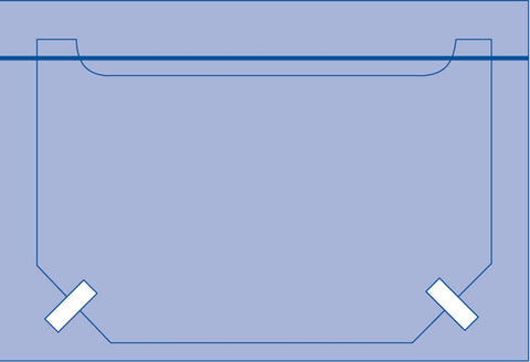 EENT Drape Proxima™ Head Drape 27 W X 40 L Inch Sterile  STR 40"X27"(20/CS) MK-484979