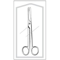 Dissecting Scissors Econo Sterile™ Mayo 5-1/2 Inch Length Floor / Office Grade Pakistani Stainless Steel Sterile Finger Ring Handle Straight Blunt Tip / Blunt Tip CASE OF 1 MK-493445