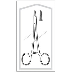 Needle Holder Econo™ Baumgartner 5-1/2 Inch Length Straight Serrated Tip Finger Ring Handle EA/CS MK-497567