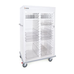MARKET LAB Insight® Mobile Supply Cart, Double-Width, Double Column with 15 Storage Accessories • 40.6"W x 28.3"D x 63.8"H EACH ML106518