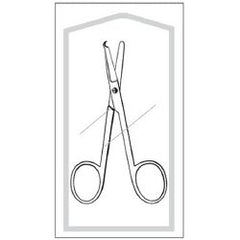 Stitch Scissors Econo Sterile™ Spencer-Littauer 4-1/2 Inch Length Floor / Office Grade Pakistani Stainless Steel Sterile Finger Ring Handle Straight Blunt Tip / Blunt Tip EA/BX MK-505600