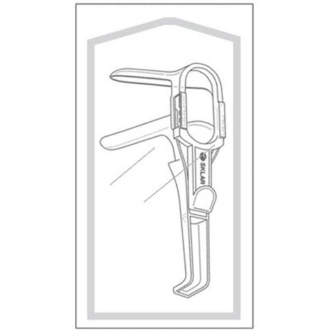 Vaginal Speculum Econo™ Graves Sterile Floor Grade Plastic Small Double Blade Duckbill Disposable Without Light Source Capability Case of 50 MK-506461