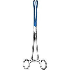 Uterine Polyp Forceps Sklar Blue™ Electrosurgical Schweizer 9-1/2 Inch Length OR / Surgical Grade Coated German Stainless Steel NonSterile Locking Finger Ring Handle Straight Serrated Oval Loop Tips EACH MK-512156
