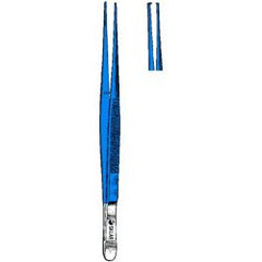 Dressing Forceps Sklar Blue™ Electrosurgical Potts-Smith 8-1/4 Inch Length OR / Surgical Grade Coated Stainless Steel NonSterile NonLocking Thumb Handle Straight 1 X 2 Teeth EACH MK-515014