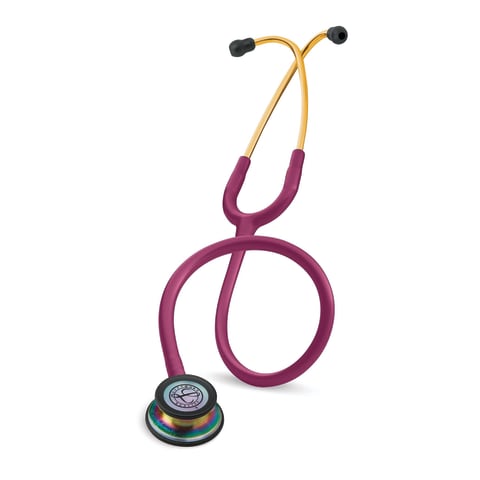 marketlab Littmann Classic III Stethoscope Rainbow Finish with Raspberry Tube 1 / each