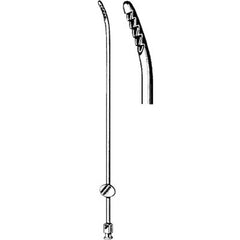 Endometrial Biopsy Curette Sklar® Novak 9-1/2 Inch Length Single-ended Handle 1 mm Tip Curved Round Tip with Sharp Serrated Teeth Each MK-519004