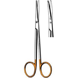 Dissecting Scissors Surgi-OR™ Metzenbaum-Lahey 5-3/4 Inch Length Mid Grade Stainless Steel / Tungsten Carbide NonSterile Finger Ring Handle Curved on Flat Blunt Tip / Blunt Tip EACH MK-525442