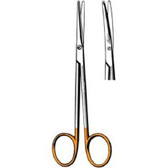Dissecting Scissors Surgi-OR™ Metzenbaum-Lahey 5-3/4 Inch Length Mid Grade Stainless Steel / Tungsten Carbide NonSterile Finger Ring Handle Curved on Flat Blunt Tip / Blunt Tip EACH MK-525442