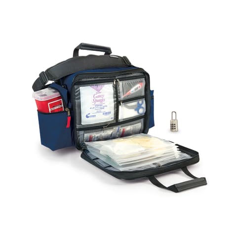 marketlab Hopkins EZ View Med Bag® With Combo Lock • Navy 1 / each