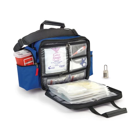 marketlab Hopkins EZ View Med Bag® With Combo Lock • Royal Blue 1 / each