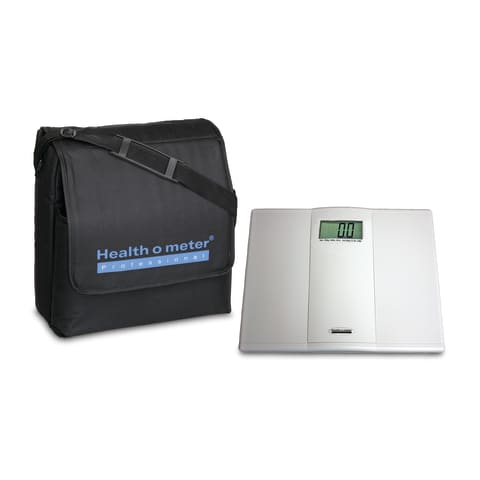 marketlab Health o meter® 400lb Capacity Digital Floor Scale 14.25"W x 11.75"L x 1.75"H, 822KLS with Carry Case 1 / each