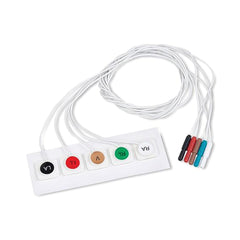 marketlab Disposable ECG Leadwires DIN Style , 5-Lead with Preattached Electrode 10 / pk