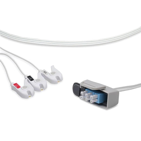 marketlab Disposable ECG Leadwires Philips 3-Lead Pinch , With Clip Secure Yoke 10 / pk