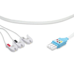 marketlab Disposable ECG Leadwires Philips 3-Lead Pinch , Single Pin Yoke 10 / pk