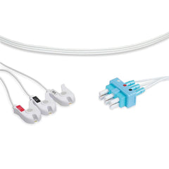 marketlab Disposable ECG Leadwires Philips 3-Lead Pinch , Twin Pin yoke 10 / pk