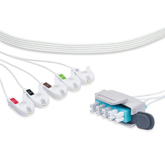 marketlab Disposable ECG Leadwires Philips 5-Lead Pinch , With Clip Secure Yoke 10 / pk