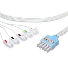 marketlab Disposable ECG Leadwires Spacelabs , 5-Lead Pinch 10 / pk