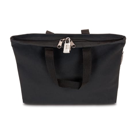 marketlab Hopkins Locking PHI Carriers Lockable PHI Carrier: 17"W x 5.25"D x 15.5"H, Chart/Binder Bag w/Key Lock - Black 1 / each