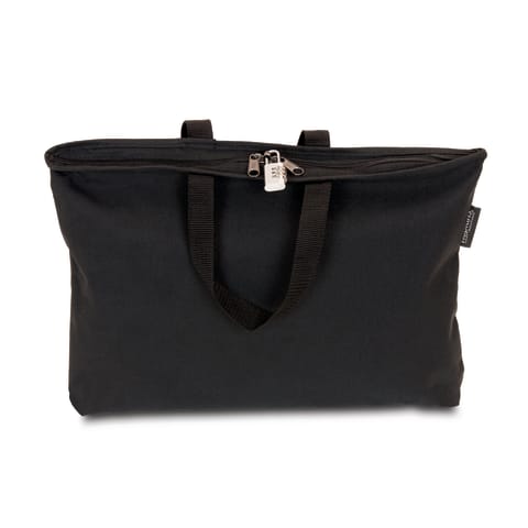 marketlab Hopkins Locking PHI Carriers Lockable PHI Carrier: 17"W x 1"D x 12"H, Legal Size Bag w/Combo Lock - Black 1 / each