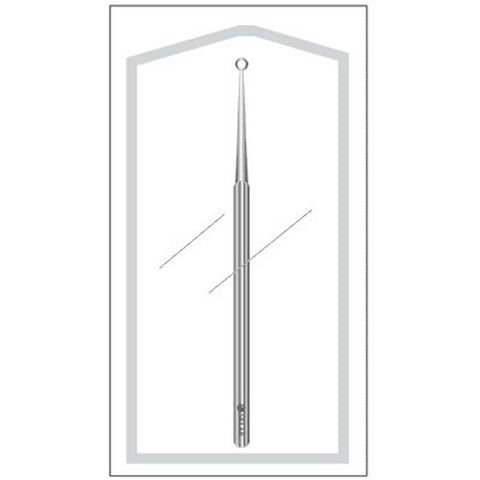 Ear Curette Sklar® 5-3/4 Inch Length Solid Round Handle Adult Tip Straight Blunt Round Ring Tip Pack of 50 MK-563932