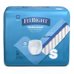 Absorbent Underwear FitRight® Classic Pull On with Tear Away Seams Small Unisex Disposable Moderate Absorbency  SM (24/BG 4BG/C MK-564947