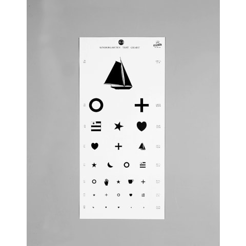 marketlab Kindergarten Snellen Eye Chart  1 / each
