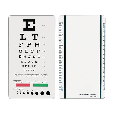 marketlab Pocket Snellen Eye Chart 1 / each