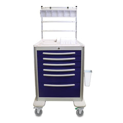 MARKET LAB Aluminum Anesthesia Cart,With Standard Accessory Package • 29"W x 24.5"D x 70.75"H EACH ML5988