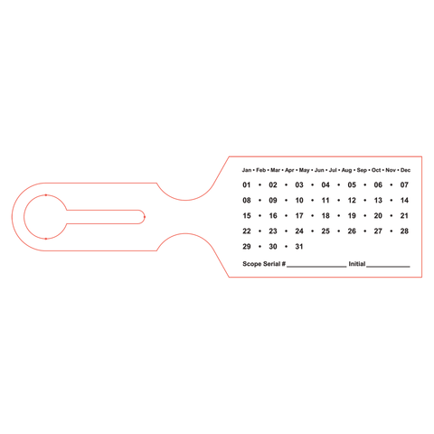 marketlab Instrument Tray Tags 2.5"W x 8.5"L, Date • White 1000 / pk