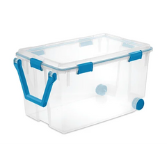 marketlab Rolling Sealed Storage Container 120qt / 114L • 19.63"W x 30.25"L x 16.75"H  1 / each