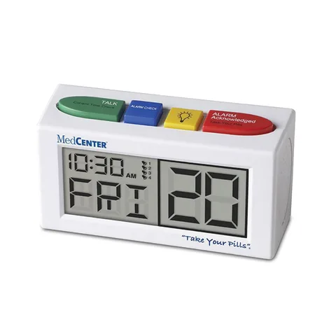 marketlab Talking Alarm Clock and Medication Reminder • 5"W x 1.75"D x 2.75"H 1 / each