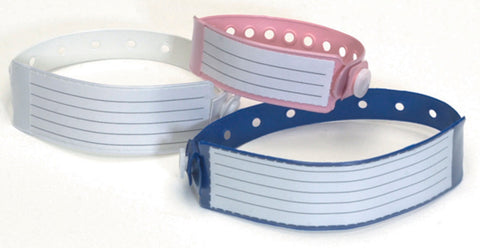 McKesson Identification Wristband Insert Card Permanent Snap Without Legend WHITE (250/BX) MK-634468