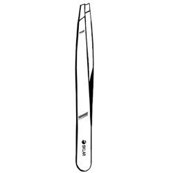Cilia Forceps Sklar® Swiss 3-3/4 Inch Length OR / Surgical Grade German Stainless Steel NonSterile NonLocking Thumb Handle Straight Diagonal Tips EACH MK-639851