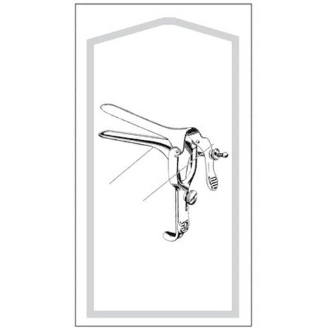 Vaginal Speculum Econo™ Pederson Sterile Floor Grade Stainless Steel Large Double Blade Duckbill Disposable Without Light Source Capability Box of 25 MK-664471