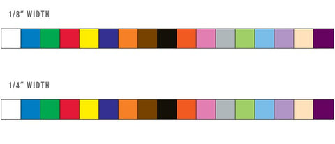 Blank Instrument Tape Barkley® Colored Identification Tape Brown 1/4 Inch Width SHEET 1/4 BRNKEYSUR MK-666259