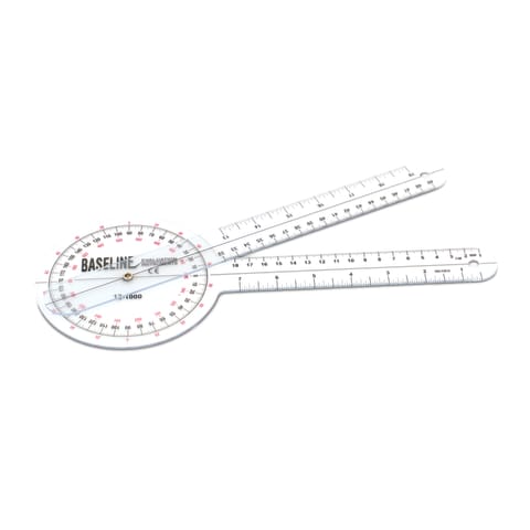 marketlab 12" Clear Plastic Goniometer 1 / each